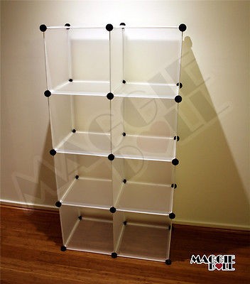 Maggiedoll 4x2 Diy Cube Storage Cupboard Cabinet Wardrobe Shoe